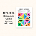 TEFL/ESL grammar game and worksheet with colorful design on a white background